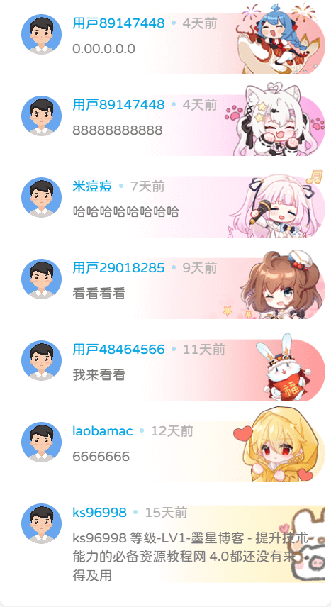 子比主题美化 - 评论小工具添加动漫人物uid显-墨星博客 - 提升技术能力的必备资源教程网