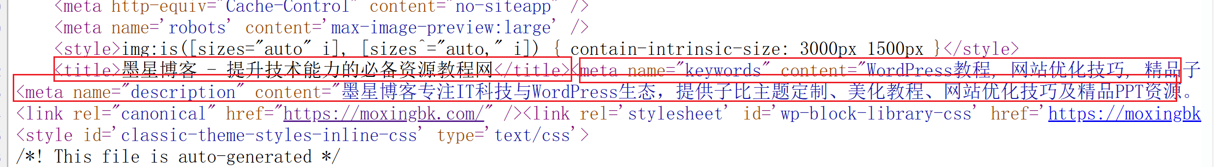 建站笔记 - php实现获取网站tdk代码-墨星博客 - 提升技术能力的必备资源教程网
